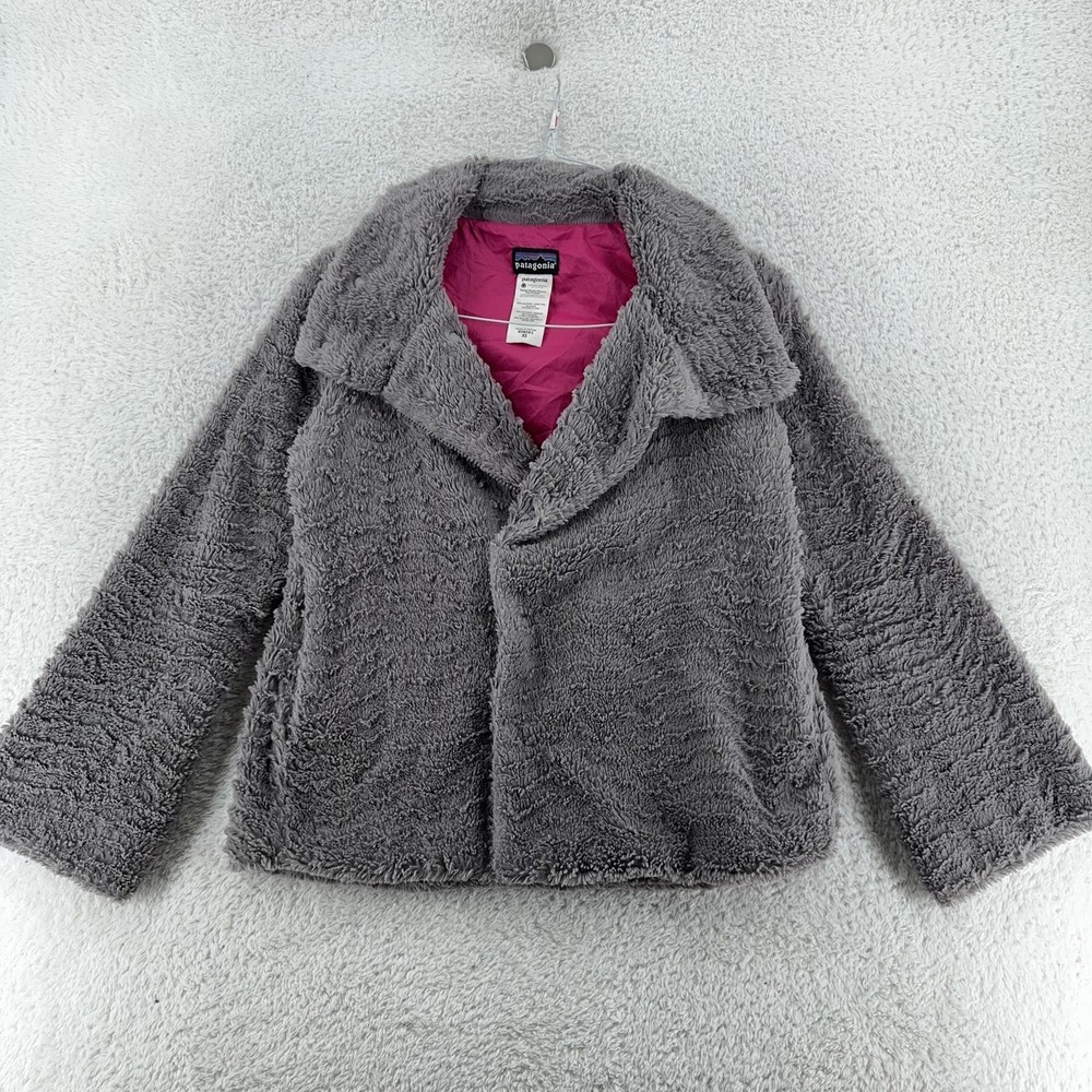 Patagonia Pelage Jacket Womens XS Feather Grey High-Pile Fleece Fuzzy Faux Fur